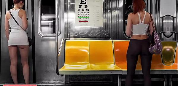  Upskirt Flashing in Subway — virtual reality with Jeny Smith